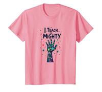 I Teach The Mighty Special Education Empowering Educator T-Shirt, Kids, Pink, 12 Years