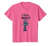 I Teach The Mighty Special Education Empowering Educator T-Shirt, Kids, Pink Heather, 10 Years
