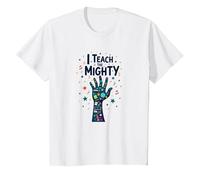 I Teach The Mighty Special Education Empowering Educator T-Shirt, Kids, White, 12 Years