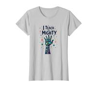 I Teach The Mighty Special Education Empowering Educator T-Shirt, Women, Silver, S