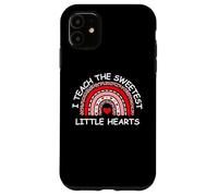 I Teach The Sweetest Hearts Rainbow Teacher Valentine's Day Case for iPhone 11
