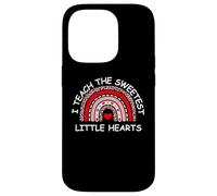 I Teach The Sweetest Hearts Rainbow Teacher Valentine's Day Case for iPhone 14 Pro