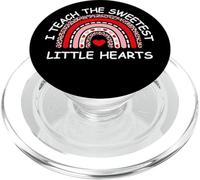 I Teach The Sweetest Hearts Rainbow Teacher Valentine's Day PopSockets PopGrip for MagSafe