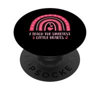 I Teach The Sweetest Little Hearts School Teacher PopSockets Adhesive PopGrip