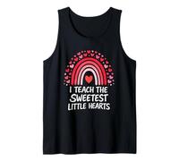 I Teach The Sweetest Little Hearts Valentines Day Teacher Tank Top