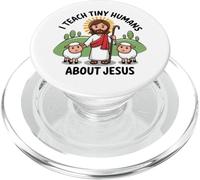 I Teach Tiny Human's About Jesus Bible School Teacher PopSockets PopGrip for MagSafe