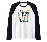 I Teach Tiny Humans About Jesus : Religious Education Tutor Raglan Baseball Tee
