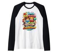 I Teach Tiny Humans to Read Reading Teacher Humor Raglan Baseball Tee