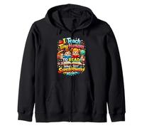 I Teach Tiny Humans To Read Reading Teacher Humor Zip Hoodie