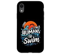 I Teach Tiny Humans To Swim Instructor Retro Wavy Swimming Case for iPhone XR