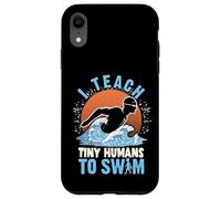 I Teach Tiny Humans To Swim Retro Wavy Swimming Coach Case for iPhone XR