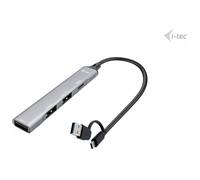 I-Tec USB Hub USB-A/USB-C 4-Port Metal – 1x USB 3.0 + 3x USB 2.0