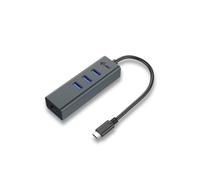 i-tec Metal Usb-c Hub 3 Port With Gigabit Ethernet Adapter in Grey i-tec Grey