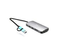 i-tec USB 3.0 USB-C/Thunderbolt 3x Display Metal Nano Dock with LAN + Power Delivery 100 W Wired USB 3.2 Gen 1 (3.1 Gen 1) Type-A + Type-C 100 W 101001000 Mbit/s Silver MicroSD (TransFlash) SD