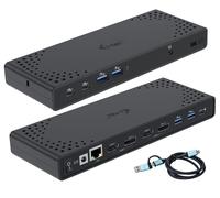 i-tec USB-A/-C TB Dual Dock Dual Display Dock PD 100W