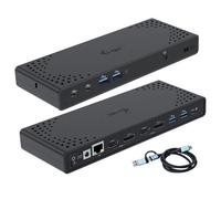 i-tec USB 3.0 / USB-C / Thunderbolt 3 Dual Display Docking Station Gen2 + Power Delivery 100W Wired USB 3.2 Gen 1 (3.1 Gen 1) Type-C 100 W 101001000 Mbit/s Black 10 Gbit/s
