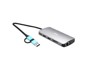 i-tec USB 3.0 USB-C/Thunderbolt 3x Display Metal Nano Dock with LAN + Power Delivery 100 W