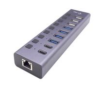 I-Tec Charging Hub USB-A/USB-C 9-Port with LAN & 60W Power Adapter (UK)