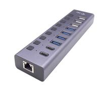 i-tec USB-A/USB-C Charging HUB 9port with LAN + Power Adapter 60 W