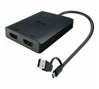 i-tec USB-A/USB-C Dual 4K/60 Hz HDMI Video Adapter