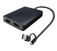 i-tec USB-A/USB-C Dual 4K HDMI Video Ada