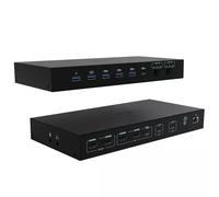 i-tec USB-C KVM Dock PRO for Three Hosts Dual Video with 2x Power Delivery max 92W Wired USB 3.2 Gen 1 (3.1 Gen 1) Type-C 92 W 3.5 mm 101001000 Mbit/s Black