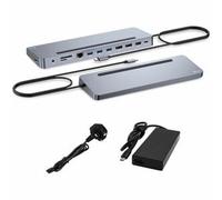 i-tec USB-C Metal Ergonomic 3x 4K Display Docking Station with Power Delivery 100 W + Universal Charger 100 W