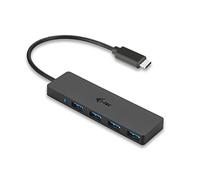 i-tec USB-C Slim 4-Port HUB Without Power Adapter 4x USB 3.0 Port for Windows MacOS Android ChromeOS Thunderbolt 3 Compatible