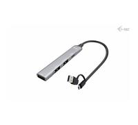 I-Tec USB Hub USB-A/USB-C 4-Port Metal – 1x USB 3.0 + 3x USB 2.0