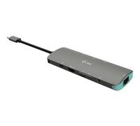 i-tec USB-C Metal Nano Docking Station - 1xHDMI 4K Ultra HD,1xSD Card and 1xmicroSD Card Reader,1xGLAN port,1xCombo audio jack,3xUSB 3.0 ports, 1xUSB-C Power Delivery (100W), Thunderbolt 3 compatible