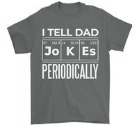 I Tell Dad Jokes Periodically Fathers Day Mens T-Shirt 100% Cotton Charcoal L
