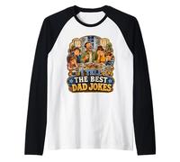 I Tell The Best Dad Jokes Funny Father Humor Quote Raglan Baseball Tee