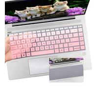i-Tensodo 2 PCS Keyboard Cover for 14 inch HP Probook 440 445 G8 G9 G10, HP Probook 640 G7 G8, HP Probook 14 Laptop Protective Accessories-OPink+Clear