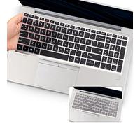 i-Tensodo 2Pcs Keyboard Cover Compatible 15.6 HP EliteBook 850 G7 Notebook PC, HP EliteBook 855 G7 15.6 Laptop US Layout Keyboard Protective Skin-Black+Clear