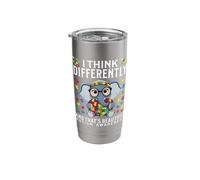 I Think Differently Autism Awareness Kids Boys Support Gifts Stainless Steel Insulated Tumbler