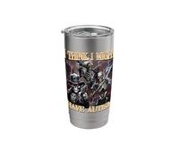 I Think I Might Have Autism Funny Hard Skeleton Meme Stainless Steel Insulated Tumbler