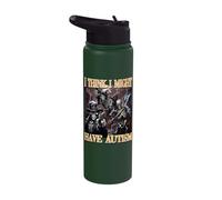 I Think I Might Have Autism Funny Hard Skeleton Meme Stainless Steel Insulated Water Bottle