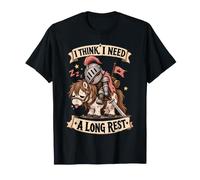 I Think I Need A Long Rest Medieval Tired Knight Tiny Horse T-Shirt