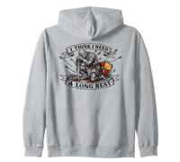 I Think I Need A Long Rest Weary Medieval Knight Zip Hoodie
