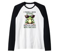 I Think I Need Glasses Because I Keep Seeing a lot of People Raglan Baseball Tee