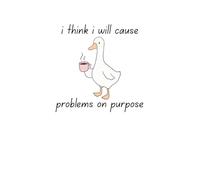 I think I will casue problems: A White 6"x9" Blank Lined Notebook