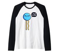 I Think I'm Fat Stick Figure Humor Raglan Baseball Tee