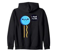 I Think I'm Fat Stick Figure Humor Zip Hoodie