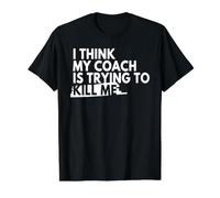 I Think My Coach is Trying to Kill Me Value Graphic T-Shirt, Men, Black, S
