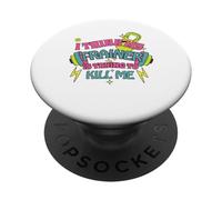 I Think My Trainer Is Trying To Kill Me Funny Gym Design PopSockets Adhesive PopGrip