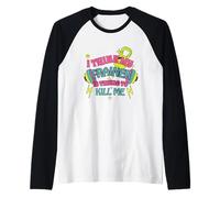 I Think My Trainer is Trying to Kill Me Funny Gym Design Raglan Baseball Tee