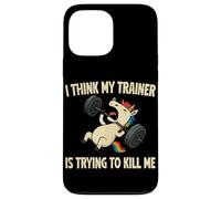 I Think My Trainer Is Trying To Kill Me Funny Gymer Unicorn Case for iPhone 13 Pro Max