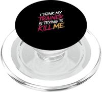 I Think My Trainer Is Trying To Kill Me Gym Tired - PopSockets PopGrip for MagSafe