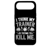 I Think My Trainer Is Trying To Kill Me Gym Workout Coach Case for iPhone Air