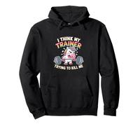 I Think My Trainer Is Trying To Kill Me Unicorn Workout Pullover Hoodie